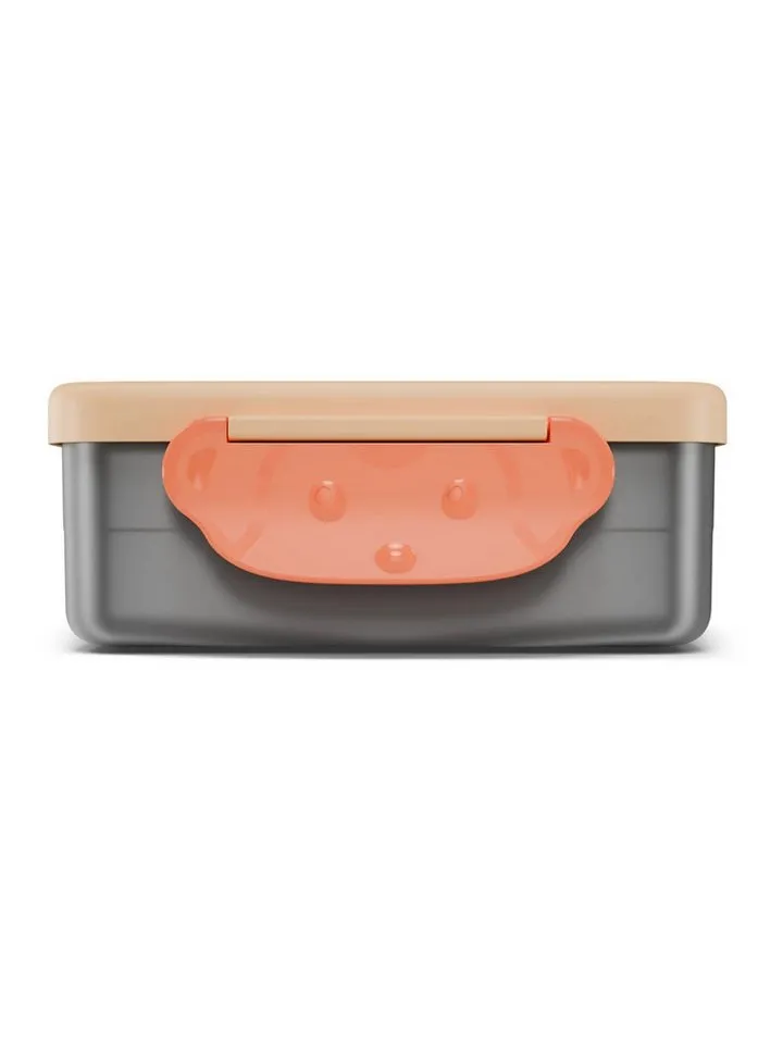 Affenzahn Affenzahn Lunchbox Edelstahl Brotdose, Edelstahl, (Edelstahl Brotdose, 2-tlg., 1x Brotdose, 1x Trennfach), spülmaschinengeeignet bis 45 Grad, Handwäsche empfohlen, Orange, – Produktbild 3 von 4