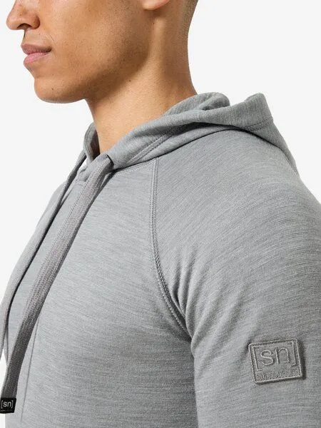 Super.Natural Super.Natural Kapuzenpullover FAVOURITE BIO für Herren, Merino, Cashmere grey melange, – Produktbild 3 von 4