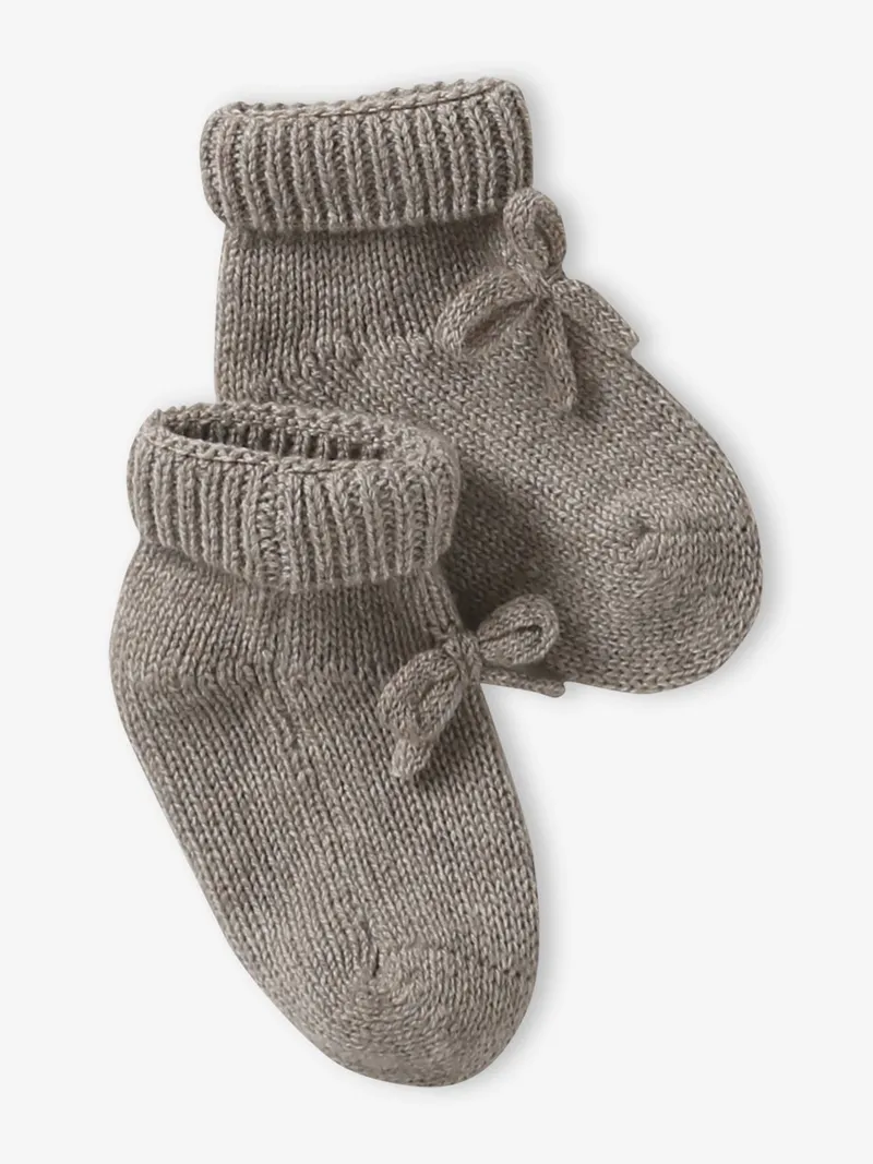 Envie De Fraise Baby-Set aus Wolle & Kaschmir, Beige meliert, – Produktbild 2 von 3