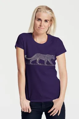 Peaces.bio - handbedruckte Biomode Peaces.bio - handbedruckte Biomode Bio-Damen-T-Shirt "Leopard" – Produktbild 1 von 1
