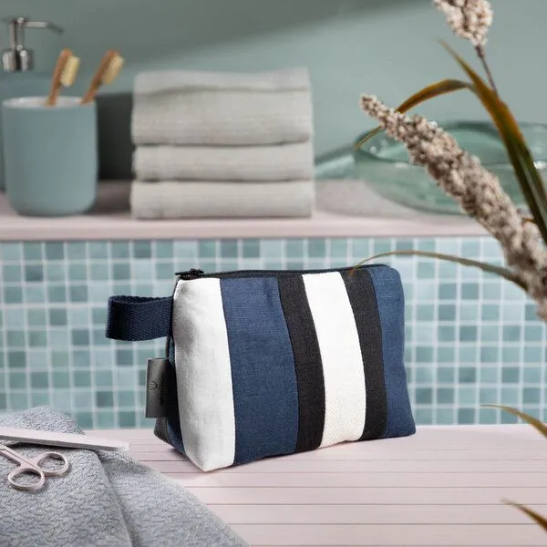 nahtur-design nahtur-design Kosmetiktasche aus 100% Leinen | Kleine Leinentasche, No_3 (rosa), – Produktbild 2 von 4