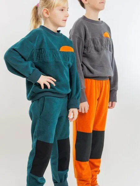 Babbily Babbily BIO Fleece Pulli "Norwegian Woods" - mitwachsend, Grau, – Produktbild 2 von 4