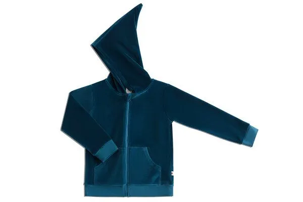 Leela Cotton Leela Cotton Nicky Kapuzenjacke Bio-Baumwolle, Donaublau, – Produktbild 2 von 3