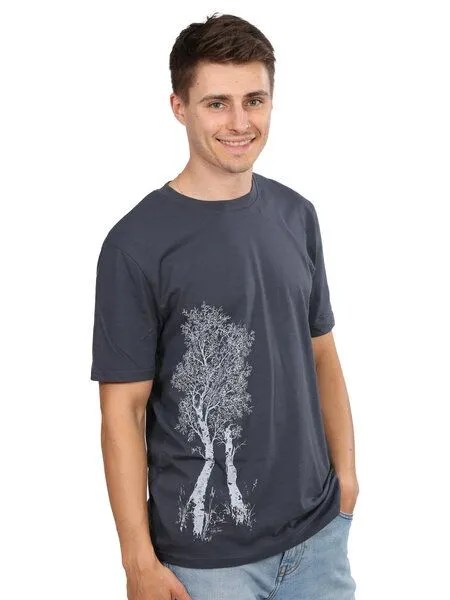 Life-Tree Life-Tree Organic Fairwear Shirt Men Birke | India Ink, India ink, – Produktbild 1 von 4