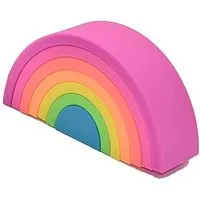 PETIKIDS PETIKIDS Montessori-Lernspielzeug: Stapelbarer Regenbogen in Neonfarben – Lernspielzeug – Produktbild 1 von 1