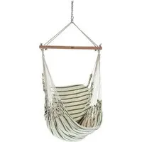 Chico Chico Hängesessel aus Baumwolle, Beige-grün, – Produktbild 1 von 1