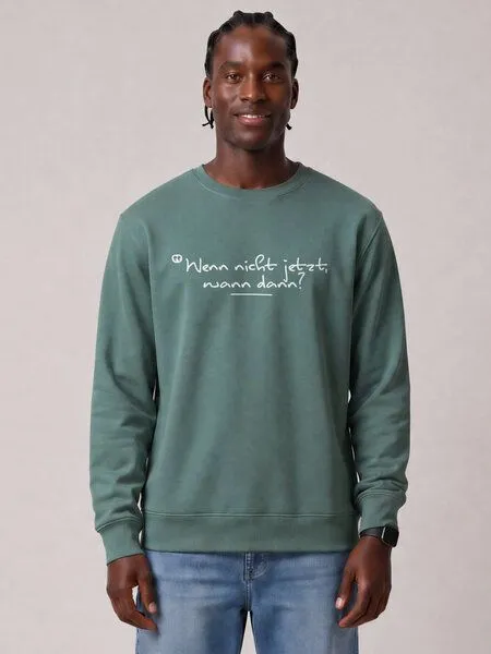 watapparel watapparel Sweatshirt Unisex Wenn nicht jetzt wann dann, Green bay, – Produktbild 2 von 2