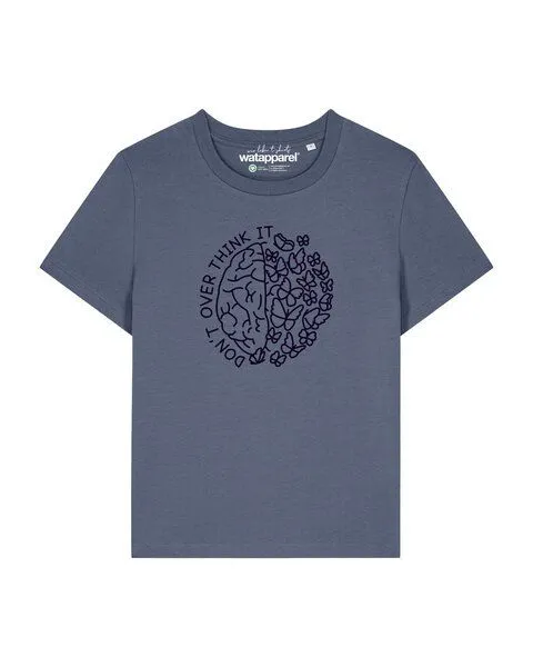 watapparel watapparel T-Shirt Frauen Don't overthink it, Blue grey, – Produktbild 1 von 2