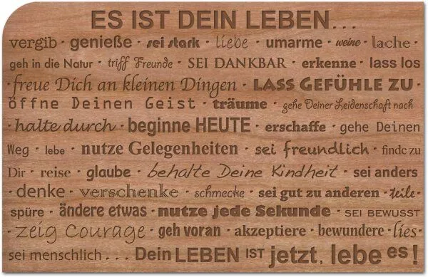 holzpost holzpost Postkarte aus Holz "Es ist Dein Leben" – Produktbild 2 von 3