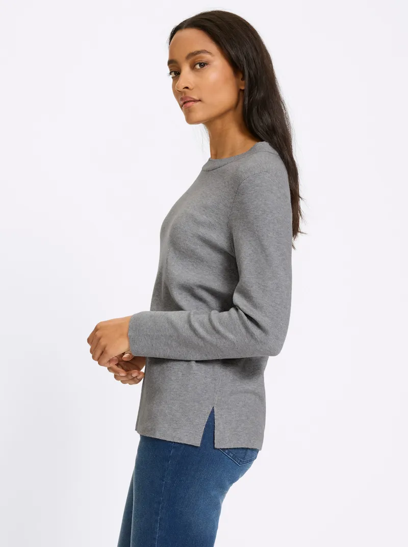 heine Pullover steingrau-meliert, Steingrau-meliert, – Produktbild 2 von 2