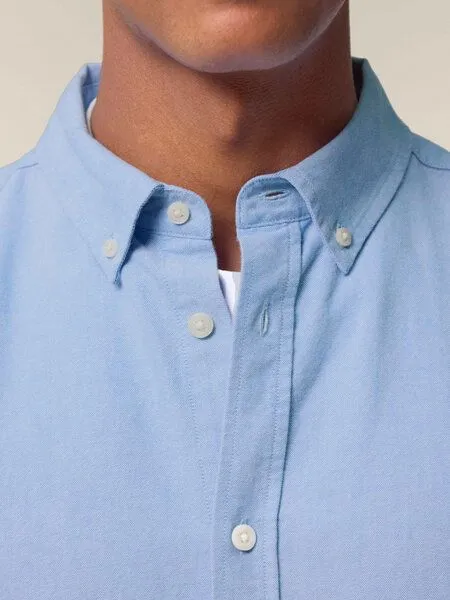 Human Family Human Family Bio Herren Basic Oxford Hemd, Hellblau, – Produktbild 3 von 4