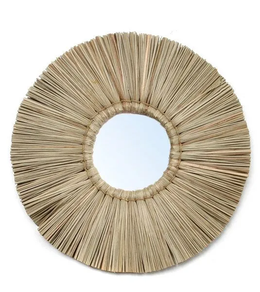 Bazar Bizar Bazar Bizar The Alang Alang Spiegel Ø 35 cm aus natürlichem Gras, Natur, – Produktbild 1 von 4