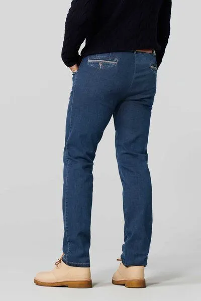 Meyer MEYER Bi-Colour Super-Stretch Denim, Blue, – Produktbild 3 von 4