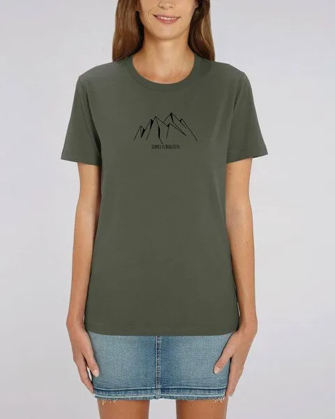 Human Family Human Family Bio Unisex Rundhals T-Shirt "Create - Simplicity", Khaki, – Produktbild 3 von 4