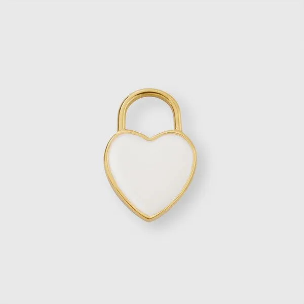 fejn jewelry fejn jewelry Anhänger 'Heart', White/gold, – Produktbild 1 von 2