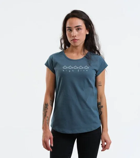 Gary Mash GARY MASH Shirt Asheville High five aus Bio-Baumwolle, Petrol, – Produktbild 4 von 4