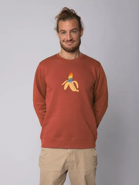 watapparel watapparel Sweatshirt Unisex Rainbow Banana, Heritage brown, – Produktbild 2 von 4