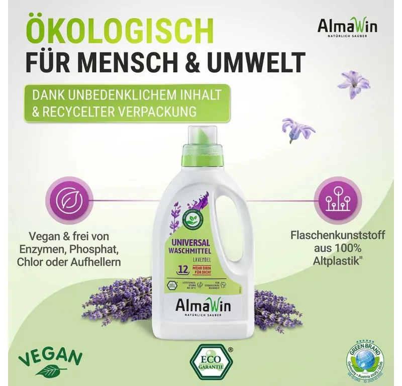 AlmaWin AlmaWin Komplettes Haushalt Starter-Set Vollwaschmittel – Produktbild 5 von 5