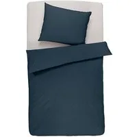 Mary Rose Mary Rose® Soft Perkal Bettwäsche, 100% Bio-Baumwolle GOTS, Cradle to Cradle Certified® Gold, Navy (blau), – Produktbild 1 von 1