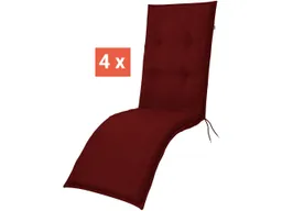 Doppler doppler Auflage "STAR" für Relaxliege, 4er-Pack, 170 x 48 x 6 cm, Polyester, bordeaux – Produktbild 1 von 1