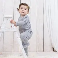 OrganicEra Baby Schlafanzug 'OrganicEra' aus BIO-Baumwolle, Grey melange (grau), – Produktbild 1 von 1