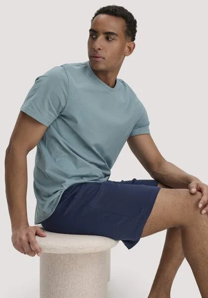 hessnatur hessnatur Schlafshorts PURE COTTON aus reiner Bio-Baumwolle, Mitternachtsblau, – Produktbild 4 von 4