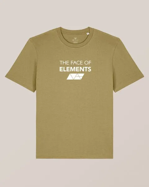 THE FACE OF ELEMENTS The Face of Elements Bold - Regular Fit T-Shirt aus 100% Bio-Baumwolle, Olive (oliv), – Produktbild 1 von 4