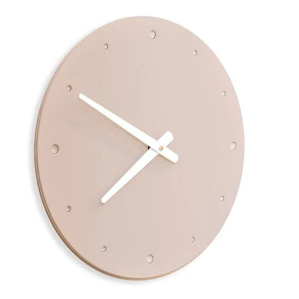 klotzaufklotz klotzaufklotz Wanduhr Linoleum, Blassrosa, – Produktbild 2 von 4
