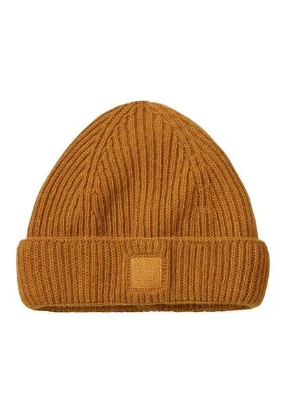hessnatur hessnatur Strickmütze aus Bio-Merinowolle mit recycelter Wolle und Bio-Baumwolle, Bernstein, – Produktbild 2 von 3