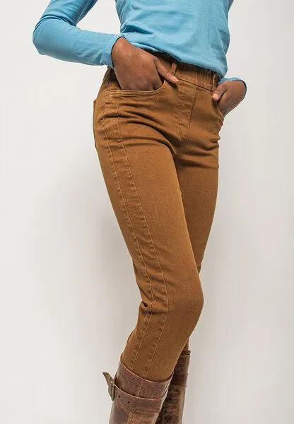 Alma & Lovis Alma & Lovis Schmale Damen Jeans aus Bio-Baumwolle | Slim Jeans, Camel, – Produktbild 2 von 4