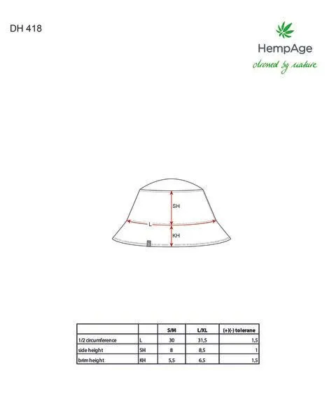 HempAge HempAge Fischerhut aus Hanf/Biobaumwolle, Indigo (blau), – Produktbild 3 von 3