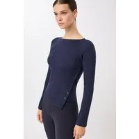 mandala MANDALA Damen vegan Langarmshirt Mit Seitlichen Knöpfen Night Sky – Produktbild 1 von 1