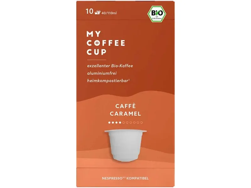 MY COFFEE CUP Bio-Kaffeekapseln "Caffé Caramel" 10 Stk. – Produktbild 1 von 1