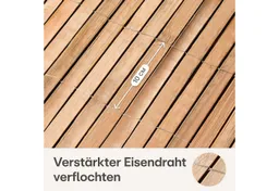 Praknu Balkonsichtschutz Balkon Sichtschutz Holz - FSC® Zertifiziertes, Natürliches Schilf (Sichtschutzmatte Bambus, Bambus Sichtschutz 300x90cm FSC-zertifiziert wetterfest) Einsetzbar Im Innen- Und Außenbereich - Sichtschutz für Garten, Zaun – Produktbild 1 von 1