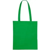 Baumwoll-Tragetaschen, grün 38x42 cm mit zwei langen Henkeln – Produktbild 1 von 1