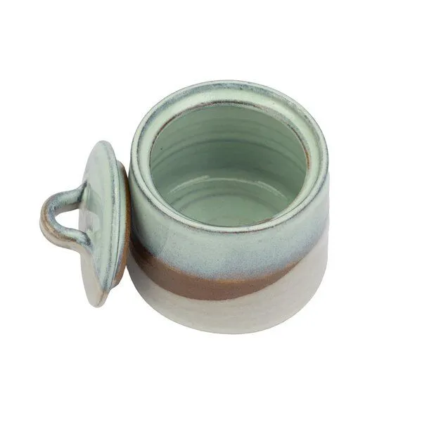 El Puente El Puente Zuckerdose "Raya" | Fair Trade & Handmade aus Nepal, Petrol, – Produktbild 2 von 2