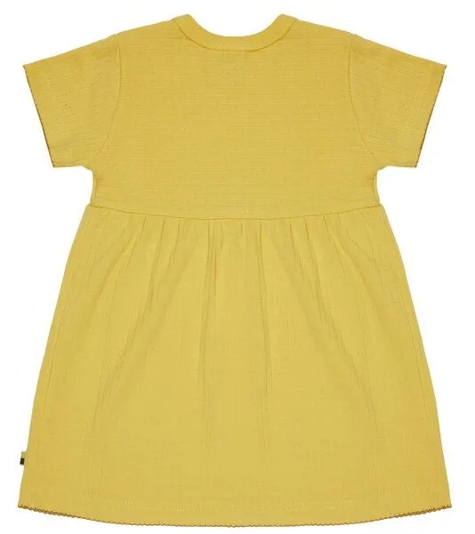 loud + proud loud + proud Babys & Kinder Kleid Derby Rib, GOTS-zertifiziert, Gold, – Produktbild 1 von 2