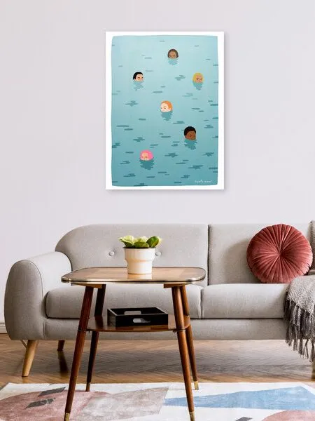 Photocircle Photocircle Wandbild / Poster / Leinwand - Swimming Together – Produktbild 2 von 4