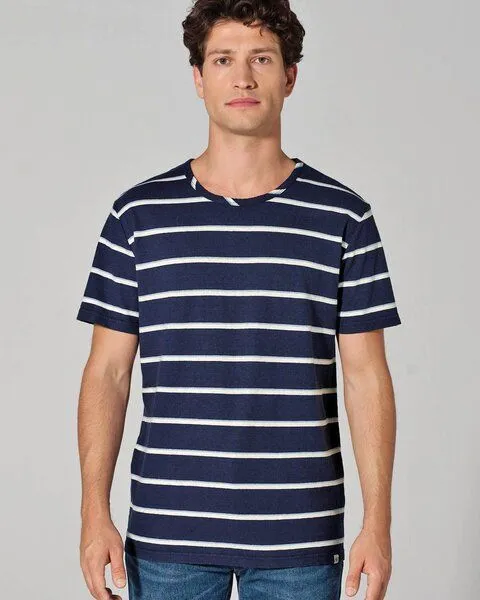 HempAge HempAge gestreiftes Hanf T-Shirt, Navy (blau), – Produktbild 3 von 3
