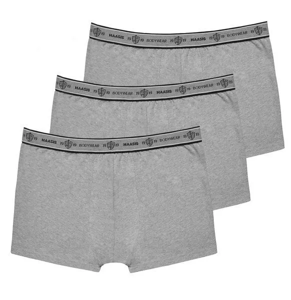 Haasis Bodywear Haasis Bodywear Herren Pants 3er Pack ohne Eingriff, Single Jersey,, Graumeliert, – Produktbild 2 von 4