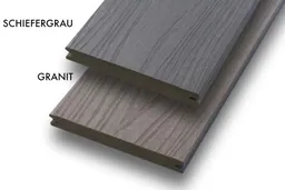woodstore24 WPC CoEx Bi-Colour Massivdiele 20 x 143 mm in schiefergrau-granit in der Länge: 3,60 m / Sichtseite granit – Produktbild 1 von 1