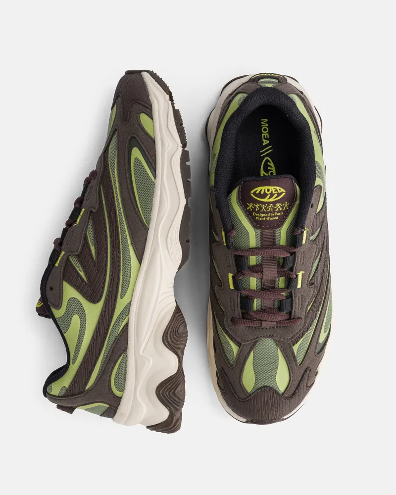 MoEa MoEa Herren vegan Sneaker Dragonfly Grün/Acid Mushroom, Dunkelbraun, – Produktbild 1 von 2