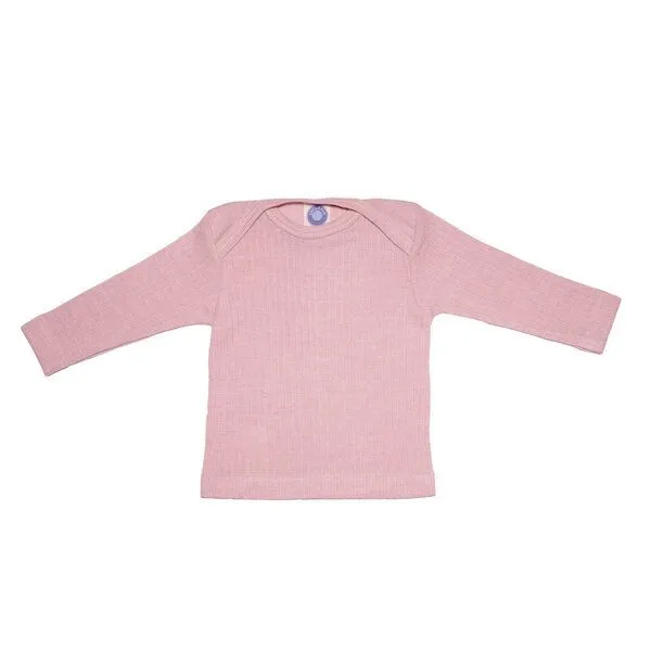 Cosilana Cosilana Baby Schlupfhemd Bio Baumwolle kbT Wolle Seide, Pink meliert, – Produktbild 1 von 1