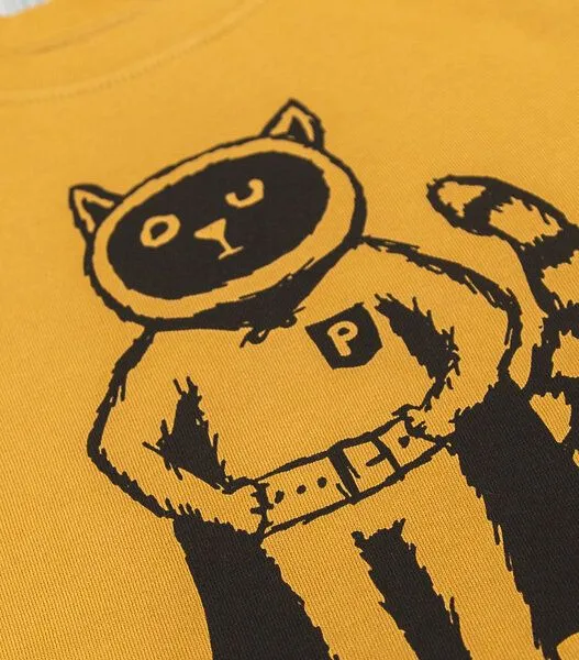päfjes päfjes Karlo Superhelden Kater - Kinder Bio Sweater - Organic Cotton - Gelb – Produktbild 2 von 4