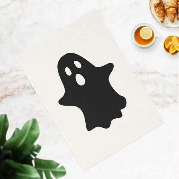 PepMelon Ghost Gruseliges Halloween Geschirrtuch aus Bio-Baumwolle, 50 x 70 cm – Produktbild 3 von 4
