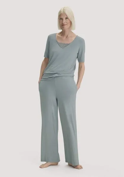 hessnatur hessnatur Schlafhose PURE SENSE aus TENCEL Modal, Nebelblau, – Produktbild 1 von 3