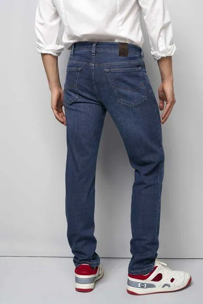 M 5 BY MEYER M 5 BY MEYER STRETCH FIVE POCKET DENIM, Blau (blue stone), – Produktbild 4 von 5