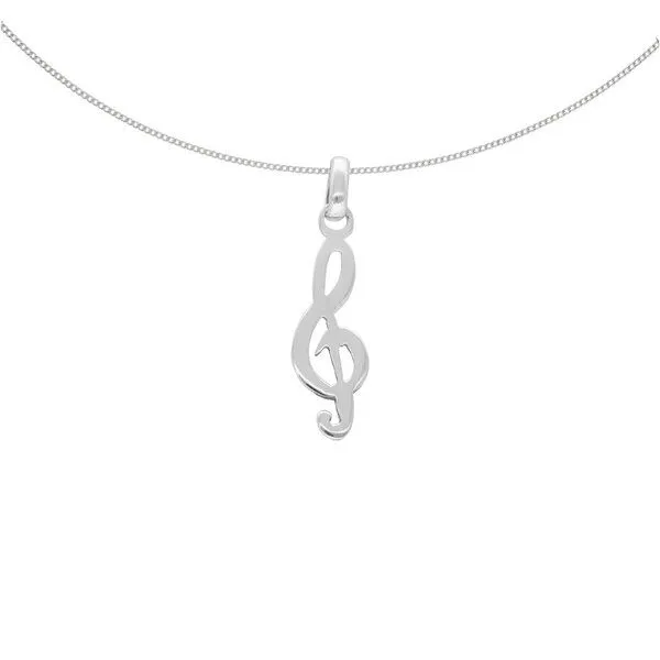 pakilia pakilia Silber Kette Notenschlüssel Fair-Trade und handmade – Produktbild 1 von 4