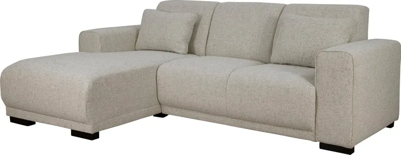 OTTO home Ecksofa BORNHOLM L-Form, B: 234 cm - OTTO. Verlässliche Qualität., Recamiere links oder rechts bestellbar, Wellenfederung, inkl. 2 Kissen, Beige, – Produktbild 4 von 8