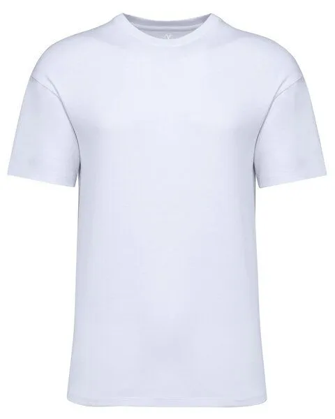 YTWOO YTWOO Unisex-T-Shirt mit hängenden Schultern aus 100% Bio-Baumwolle, Weiß, – Produktbild 1 von 3